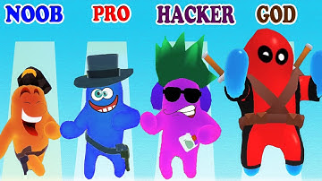 NOOBvsPROvsHACKERvsGOD in Join Blob Clash 3D VS Giant Blob Runner Clash 3D - Which game do you like?