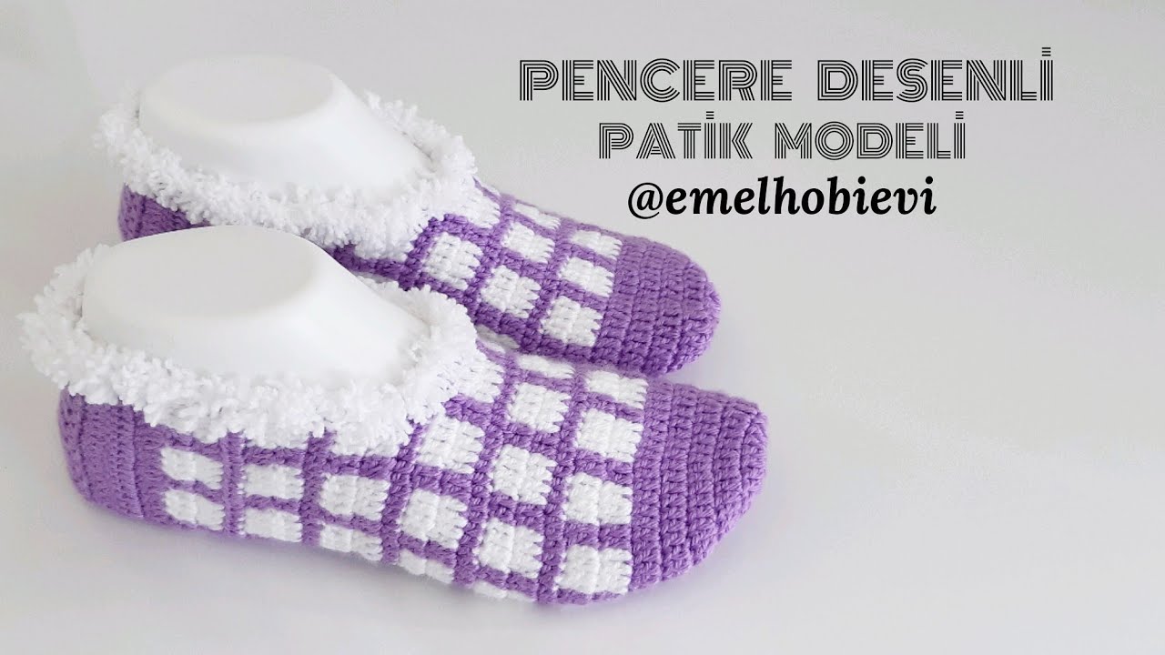 Pencere Desenli Patik Modeli