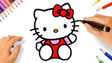 HOW TO DRAW HELLO KITTY 🎀😺