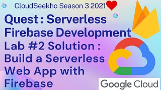 Celebrity Lab #2 Build a Serverless Web App with Firebase Lab Solution ❤️ | Serverless Firebase Development Profile