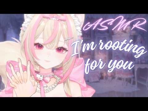 【ASMR】I'm Rooting For You! 💖🤗 (positive affirmations, soft whispers, mouth sounds, gentle ruffles)