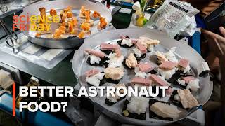 How can astronaut food be better?
Astronaut food is not known as a frontier of culinary imagination, unless you count rehydrated shrimp cocktail. As NASA prepares for longer trips to the moon and Mars, is space cuisine ready for an overhaul?
Flora speaks with retired astronaut Clayton Anderson, who spent 167 days in space, and chef David Skinner, who has advised NASA on how to make food for astronauts better.
Guests:
Clayton Anderson spent 15 years as a NASA astronaut, with stints on the International Space Station in 2007 and 2010. He’s currently based in Nebraska.
David Skinner is the executive chef and owner of Eculent and Ishtia, two Houston restaurants. He’s advised NASA on how to make food for astronauts better.
Other episodes you may enjoy:
• Mission Orbital Eats: Engineer Foods For Extreme Environments (https://www.sciencefriday.com/educational-resources/foods-for-extreme-environments/?utm_source=wnyc&utm_medium=podcast&utm_campaign=scifri?)
• Making A Meal Fit For An Astronaut (https://www.sciencefriday.com/segments/nasa-chef-astronaut-food?utm_source=wnyc&utm_medium=podcast&utm_campaign=scifri?)
Transcripts for each episode are available within 1-3 days at sciencefriday.com (https://www.sciencefriday.com/segments/astronaut-food-improvement-space-missions?utm_source=wnyc&utm_medium=podcast&utm_campaign=scifri?) . (https://www.sciencefriday.com/segments/parenting-tips-from-the-animal-kingdom/?utm_source=wnyc&utm_medium=podcast&utm_campaign=scifri)
Subscribe to this podcast. (https://pod.link/73329284) Follow our show on Instagram (https://www.instagram.com/scifri/) , TikTok (https://www.tiktok.com/@scifri) , Facebook (https://www.facebook.com/scifri) , and Bluesky (https://bsky.app/profile/scifri.bsky.social) @scifri and sign up for our newsletters (https://www.sciencefriday.com/newsletters/?utm_source=wnyc&utm_medium=podcast&utm_campaign=scifri) . Got a science question that’s keeping you up at night? Call us: 877-472-4374 (about:invalid#zCSafez)
Hosted by Simplecast, an AdsWizz company. See pcm.adswizz.com (https://pcm.adswizz.com) for information about our collection and use of personal data for advertising. How can astronaut food be better?