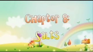 Chapter 8  Salts - Concept Map