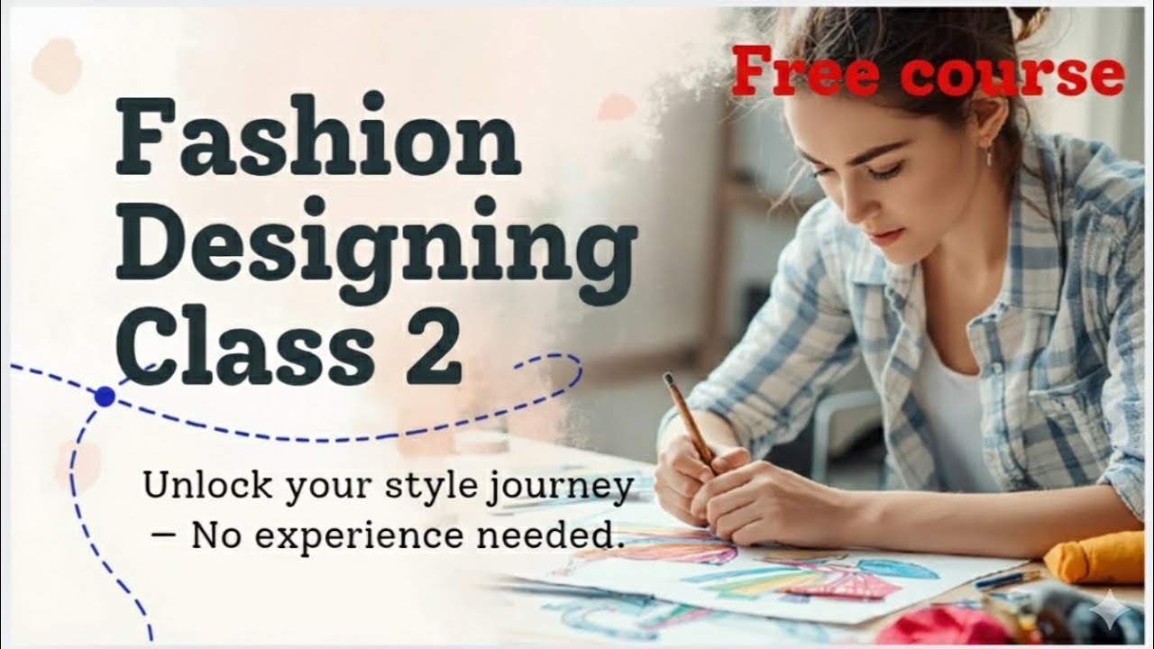 Free Fashion designing course/class 2 Lines/ Fashion Gurukul 