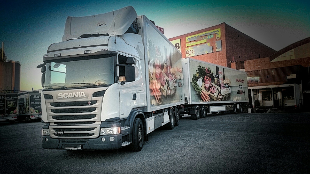 Scania G490 + Trailer driving vlog out of bromma, spotted homeless shelter. 24 may (4K Ultra HD)