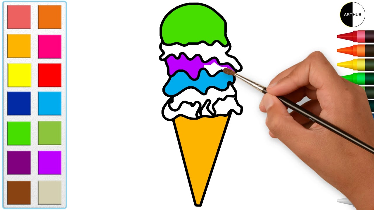 How To Draw Ice Cream Cone Coloring Pages Step By Step How To Draw Ice Cream Cone Coloring Pages Step By Step