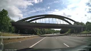 Slow TV - 4k - England by Road - Cheshire - M56 J14 Chester Ser to J11 Runcorn E - 9 miles/10 mins