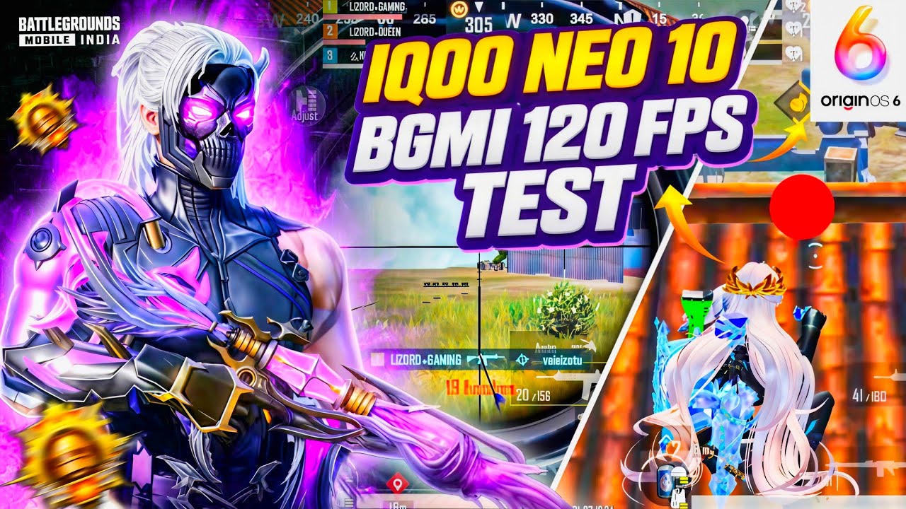IQOO Neo 10🔥 bgmi 120 fps test origin os6 update with fps meter | IQoo Neo 10 bgmi test 🔥
