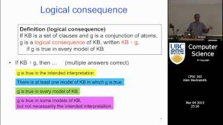 Lecture 23 | Logic 3: Bottom-up and Top-down Proof Procedures