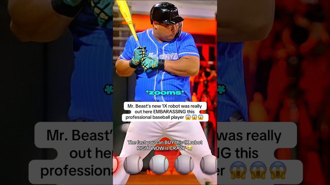 Робот MrBeast против профессионального бейсболиста ⚾️😱 