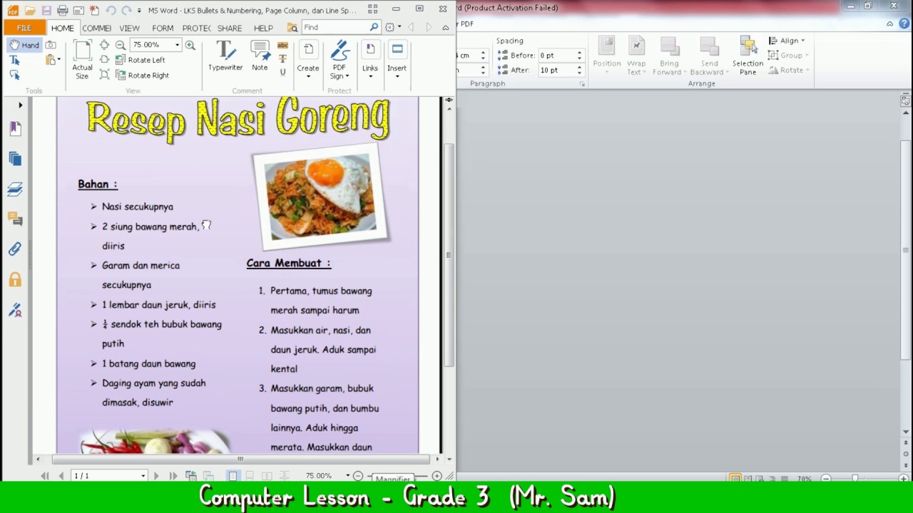 MS Word - Membuat Resep Masakan [PRACTICE] - YouTube