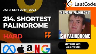 214. Shortest Palindrome | Recursion | Leetcode Daily Challenge | JAVA