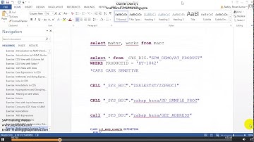 12  HANA Artifacts, HANA Studio   Part 2