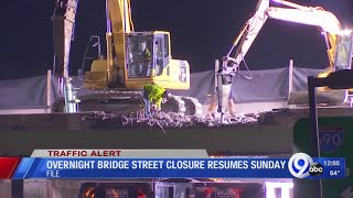 Overnight Closure Of Bridge Street Begins Again Sunday Night