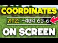 How to Show Coordinates Permanently on Screen in Minecraft Java - 2025