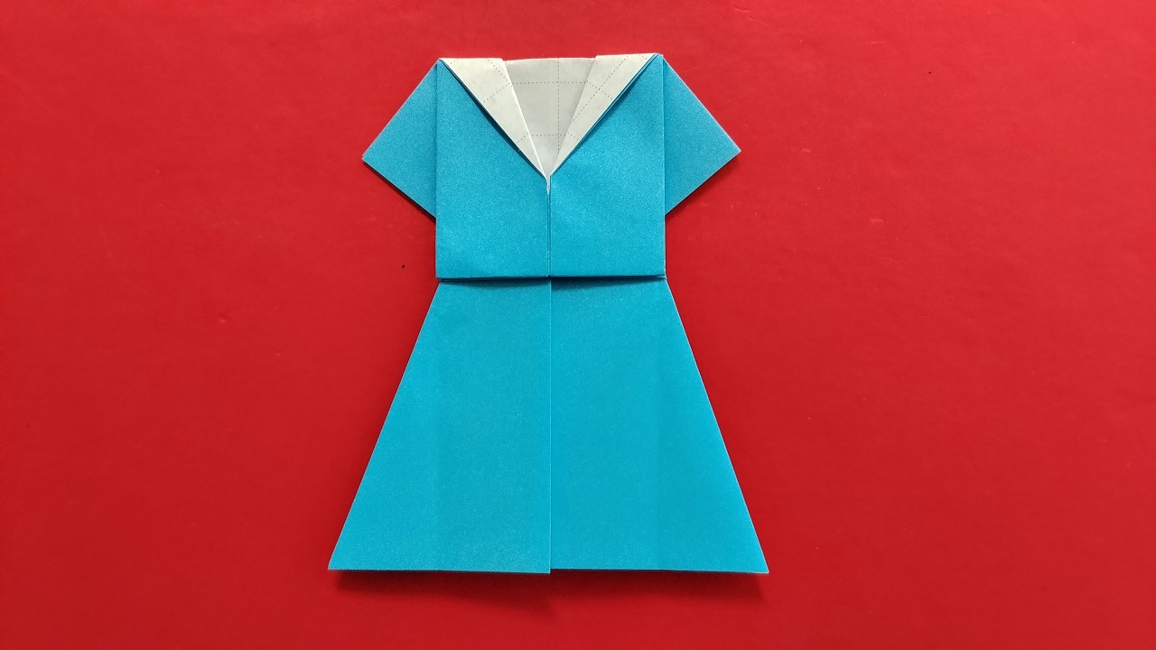 Easy Origami Dress Tutorial | How to Make a Paper Dress Step by Step ...