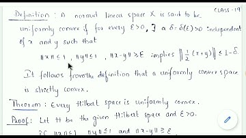 M Sc-2/Functional Analysis/Applications Of Parallelogram Law/Class-18