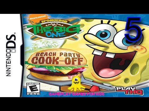 SpongeBob vs. The Big One: Beach Party Cook-Off 🍔🌊🎉 GamePlay DS HD🎮🎮🎮  Part 5 Video Made For Kids👶👶👶