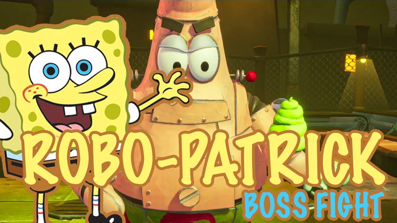 Robo Patrick Boss Fight Battle For Bikini Bottom Rehydrated Youtube - robo patrick boss roblox