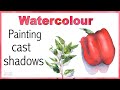 Painting Cast Shadows in watercolor - Tips for beginners 🌶
