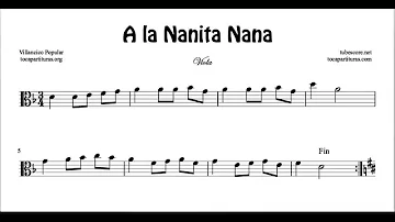 A la Nanita Nana Sheet Music for Viola C clef Traditional Christmas Carol