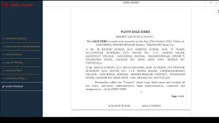 Deed Maker | Document Writing App to Write Sale Deed, Gift Deed & other in English And Telugu. screenshot 3