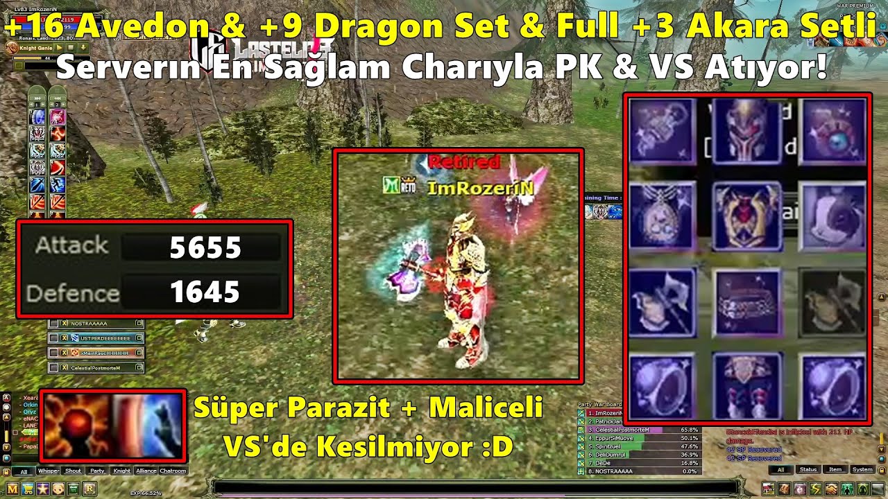 QUADRAAAAAAA | +16 Avedon & Full +3 Akara Setli Elit Warrior Charla PK & VS Atıyor! | Knight Online