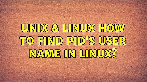 Unix & Linux: How to find PID