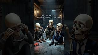 Who would survive the most brutal Jigsaw trap? #whatif #skeleton #shorts