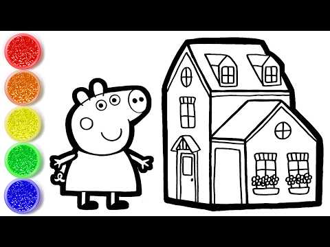 How to Draw Peppa Pig's Dream House 🏠🎨 | Fun & Easy Drawing for Kids