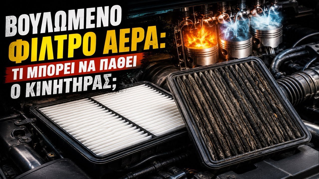 ΒΟΥΛΩΜΕΝΟ ΦΙΛΤΡΟ ΑΕΡΑ: ΤΙ ΜΠΟΡΕΙ ΝΑ ΠΑΘΕΙ Ο ΚΙΝΗΤΗΡΑΣ; – Video
