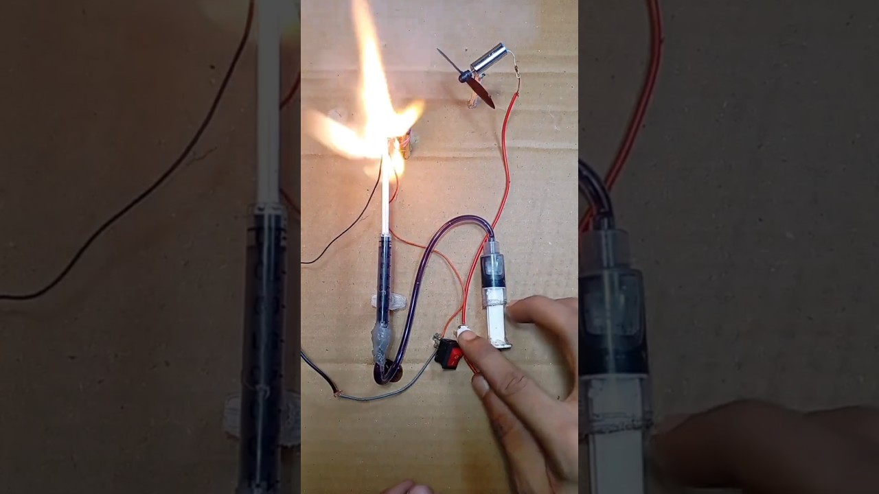 Crazy experiment with fire security system part 2 • Drone motor