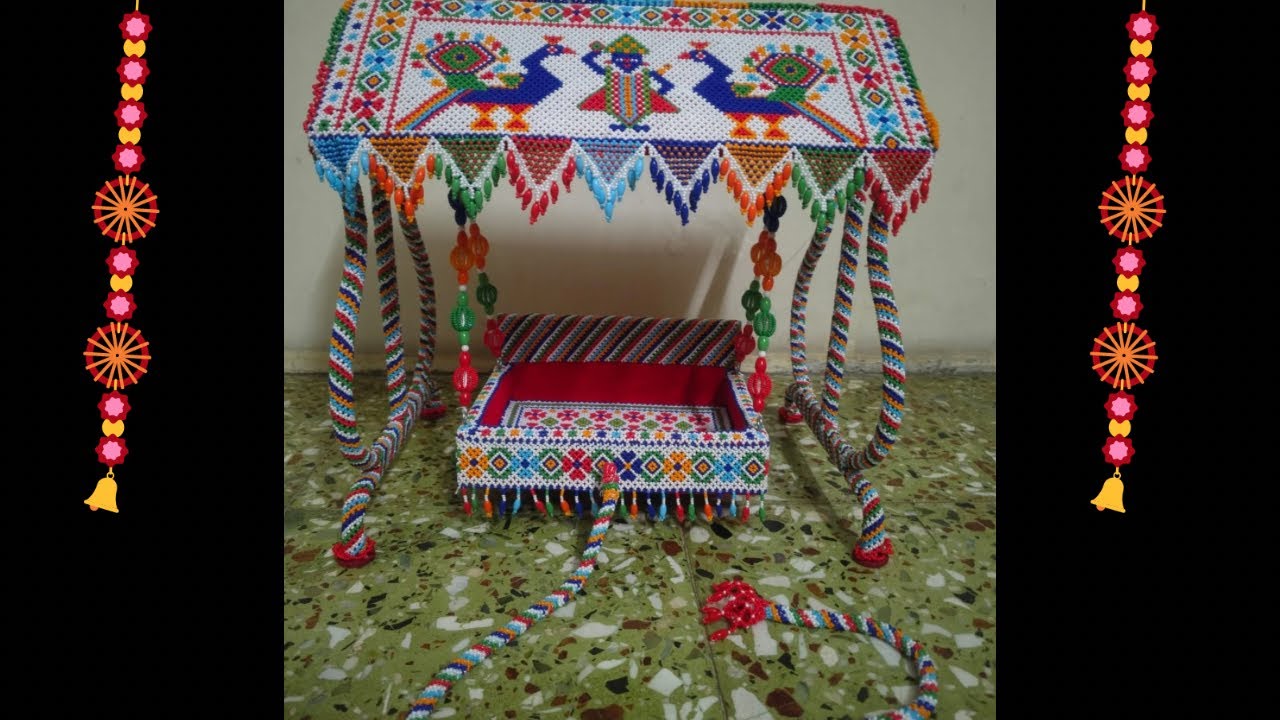 How to make Motiwork beautiful ladugopal jula😍#janmashtamidecoration #newdesignjula #traditionalart