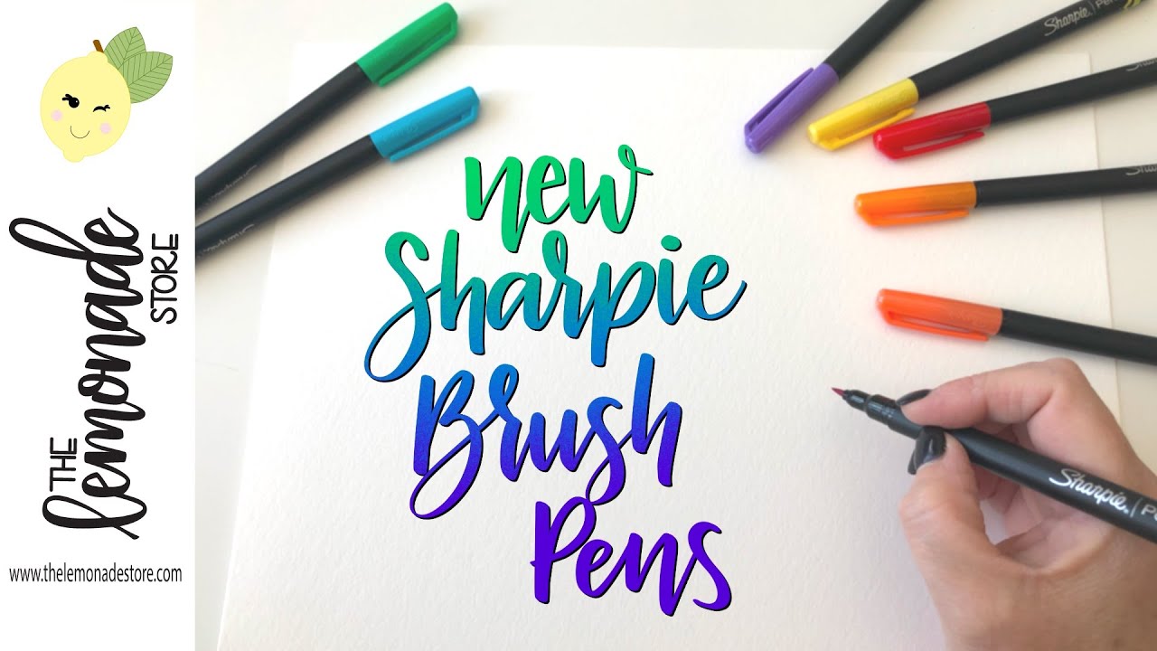 NEW Sharpie Brush Pen Demo - Blending Markers, Brush Tip Pens, Sharpies 