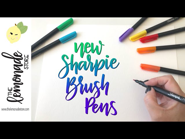 NEW Sharpie Brush Pen Demo - Blending Markers, Brush Tip Pens, Sharpies 