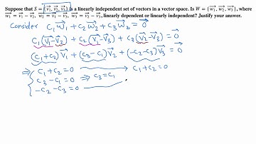 Linear Algebra: showing if a set of vectors is linearly independent (proof)