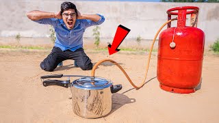 Cooker Burst in 0.1 Second | इतना जबरदस्त पावर की कुकर ही फट गया😱 | 100% Real