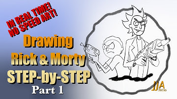 Draw Rick & Morty Part 1: A REAL TIME Step-by-Step Procreate Tutorial (NO TIME-LAPSE/ SPEED ART!)