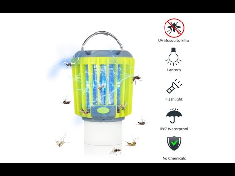 Waterproof Rechargeable Mosquito Killer Portable Compact Camping Gear for Outdoors ERAVSOW Bug Zapper & LED Camping Lantern & Flashlight 3-in-1