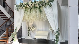 DIY  White Floral Ceiling Installation DIY  Floral Canopy