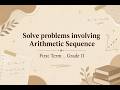 Find the nth Term of the Arithmetic Sequence - GENERAL MATHEMATICS - Grade 11 - First Term