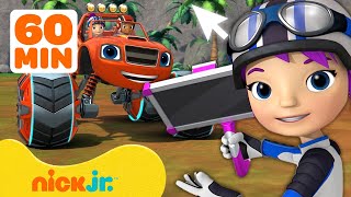 Fix Blaze Power Tires w/ Gabby in Blaze and the Monster Machines! 🛞 60 Minute Compilation | Nick Jr.