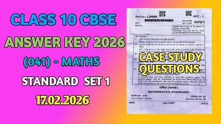 Class 10 cbse Maths board standard paper set 1 solutions 2026 | Maths standard set 1 solved paper