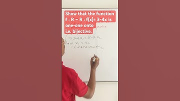 Show that the function f : R → R : f(x)= 3-4x is one-one onto i.e. bijective.