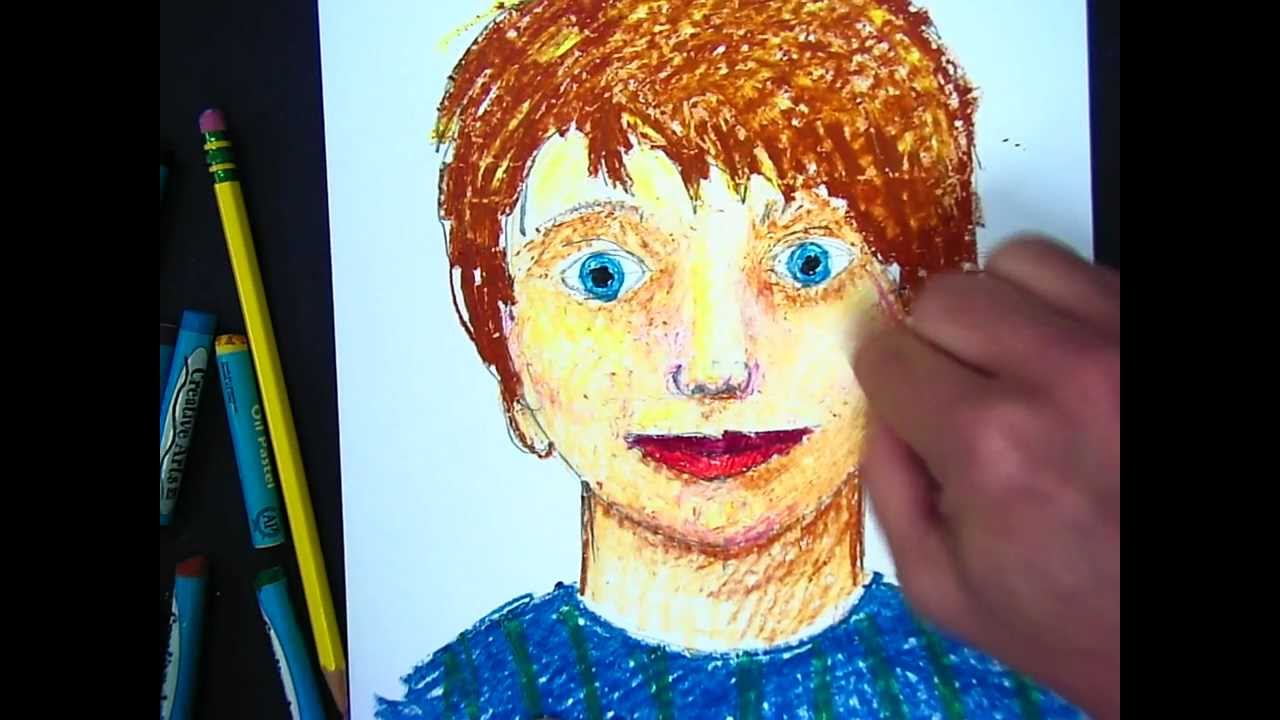 Creating Oil Pastel Self-Portraits with Kids - Keeping Life Creative