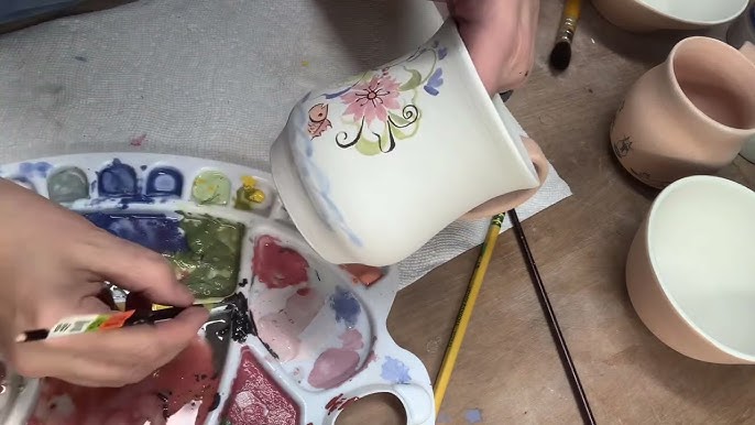 Underglaze Painting for Beginners - Learn how to QUICKLY draw and