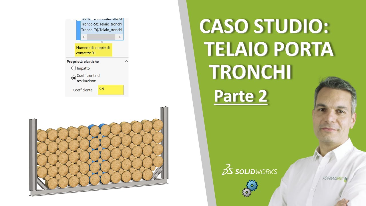 Impostazione dello studio in SolidWorks Motion - Telaio porta tronchi