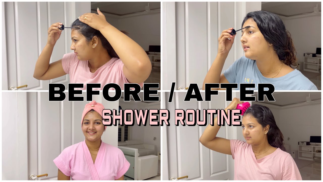 Before & After my shower | Skin and hair routine | Body acne treatment ...