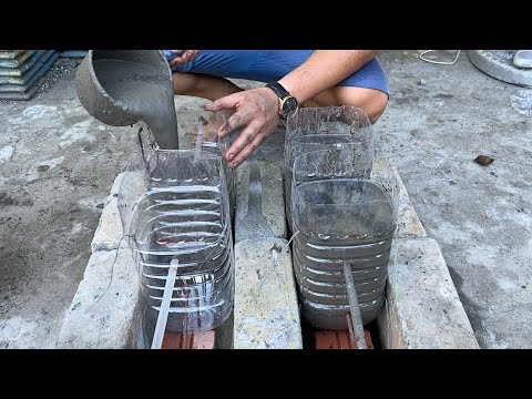 видео: Wow! amazing ideas - Tips Make Smart Flower Pots From Cement And Plastic bottles