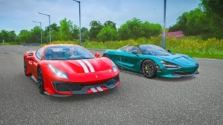 In this race we take the new ferrari 488 pista with 710 bhp & also
mclaren 720s spider bhp! so is an interesting one guys, both ex...